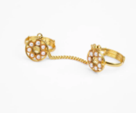 Pearl Brass Ring