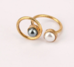 Pearl Brass Ring