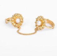 Pearl Brass Ring
