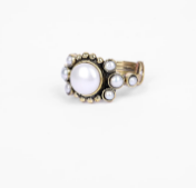 Pearl Brass Ring