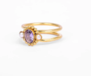 Pearl Brass Ring