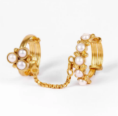 Pearl Brass Ring