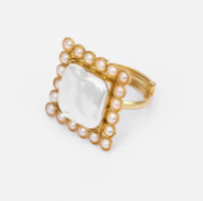 Pearl Brass Ring