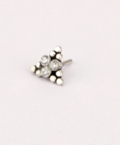 Oxidized Silver Nose Pin