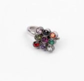 Simulated Ruby Oxidized Silver Ring