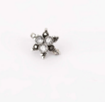 Simulated Ruby Oxidized Silver Ring