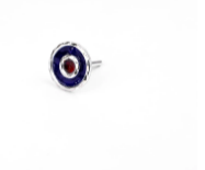 Simulated Ruby Oxidized Silver Ring