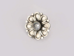 Simulated Ruby Oxidized Silver Nose Pin