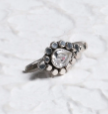 Simulated Stone Studded Silver Clip Nose Pin