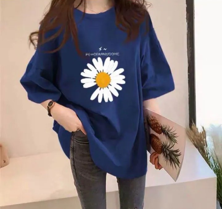 Trendy Stylish Fashion tops ladies short sleeve casual t-shirt for grail