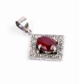 Stone Studded Oxidized Silver Locket