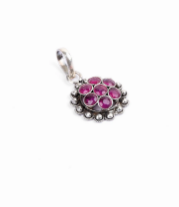 Simulated Emerald Oxidized Silver Locket