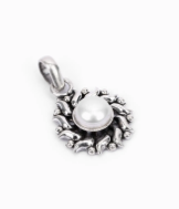 Simulated Emerald Oxidized Silver Locket