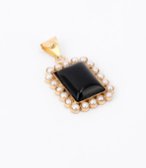 Pearl Studded Brass Locket