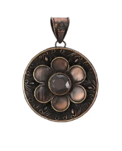 Pearl Studded Brass Locket