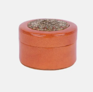 Rust Erri Embroidered Leather Jewellery Box