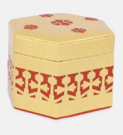 Golden Faux Leather Bangle Box