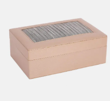 Metallic Beige Jewellery Box