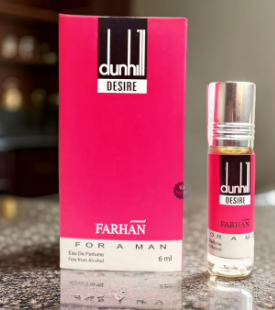 Dunhill Desire Concentrated Perfume Oil Attar For Man Long Lasting Non-alcoholic Fragrance Ator - 6ml