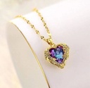Ocean Heart Real Gold_Plating Clavicle Chain Design Neckless for Stylish Girls or Women