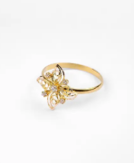 Simulated Stone Gold Ring