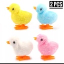 (2 Pcs) Chicken Clockwork Toys - Moving Chickens for Kids, Fun Playset