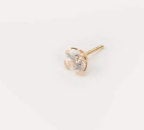 Simulated Stone Studded Gold Nose Pin