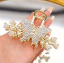 Korean Style Flower & Butterfly Hair Claw - Large Shark Clip with Tassel, Fashion Hair Accessories for Women