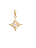 Simulated Stone Studded Gold Locket