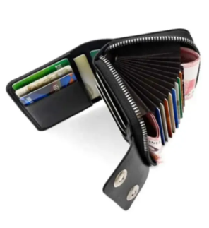Men's Premium Leather Wallet - Double Button Accordion Design with Multi-Slot Card Holder for Credit, Debit & Cash | Stylish, Durable Money Bag for Everyday Use by carryfusion