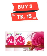 Godrej No.1 Rose 100gm (Buy 2 Get 15tk Off)