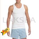 White Color Sleeveless T-Shirt For Men_u3241