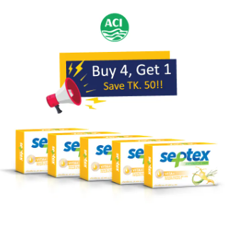 Septex Vita+ Antiseptic Bar 100gm Buy 4 get 1 free