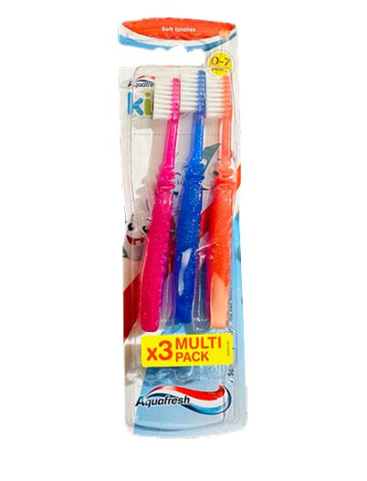 Aquafresh Kids Soft Bristles Toothbrush, Pack of 3 pcs