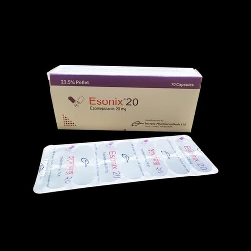 Esonix20 mg Capsule Esomeprazole Magnesium Trihydrate