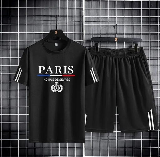 Black Printed Exclusive Summer Combo T-Shirt & Pant