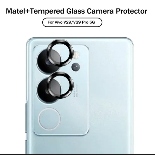 for vivo V29 and V29 Pro 5G Camera Protector Ring Aluminium and Tempered Glass